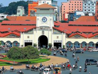 Bán nhà dt 8.1x17.5m, vuông vắn, mt ngay góc đề thám, có nhà 6 tầng