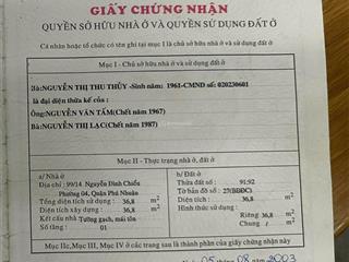 Chính chủ bán nhà hxh 99 nguyễn đình chiểu q.pn & pxl 5,4x9,9 cn 36,8 3pn 2wc 4,96 tỷ 0901 970 ***.