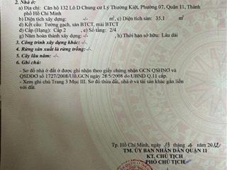 Chính chủ bán cc lý thường kiệt q.11 2pn 1wc 1pk 1 kho giá 1,8 tỷ kdc an ninh vip  0901 970 *** n