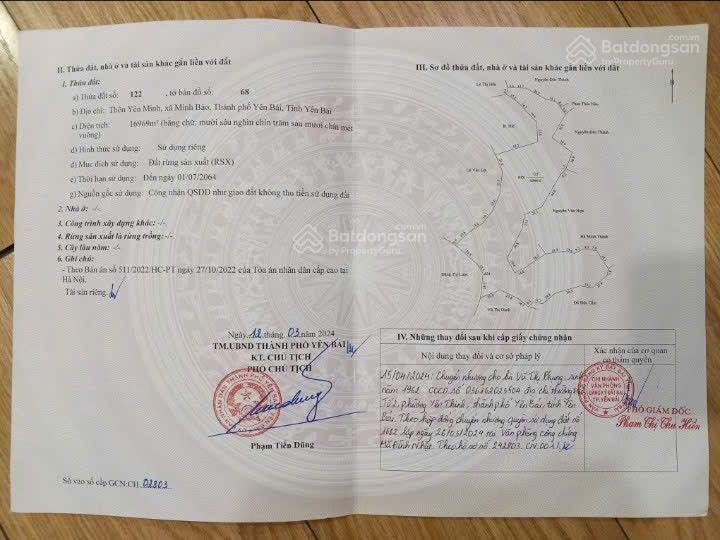 Bán đất phan đăng lưu, 3,75 tỷ, 17000 m2, mt 370m km5 yên thịnh, tp yên bái cách quảng trường 1km