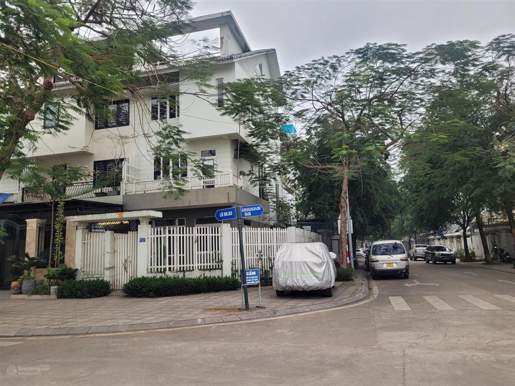 Bán bt song lập góc geleximco lê trọng tấn, 26,75 tỷ, 136m2, view đẹp, thô, hoàn thiện ngoài, khu d