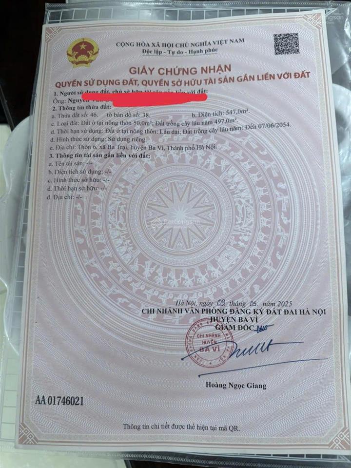 3 tỷ sở hữu ngay 547m2 có 300m2 đất ở, mặt tiền 15 mét, gần du lịch hồ suối hai, đường 2 ô tô tránh