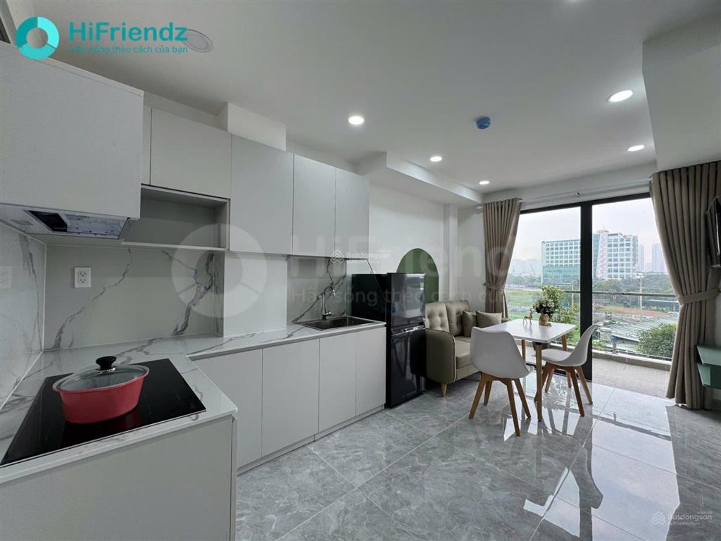 Cho thuê căn hộ 1pn ban công  thiết kế hiện đại có chỗ đậu oto