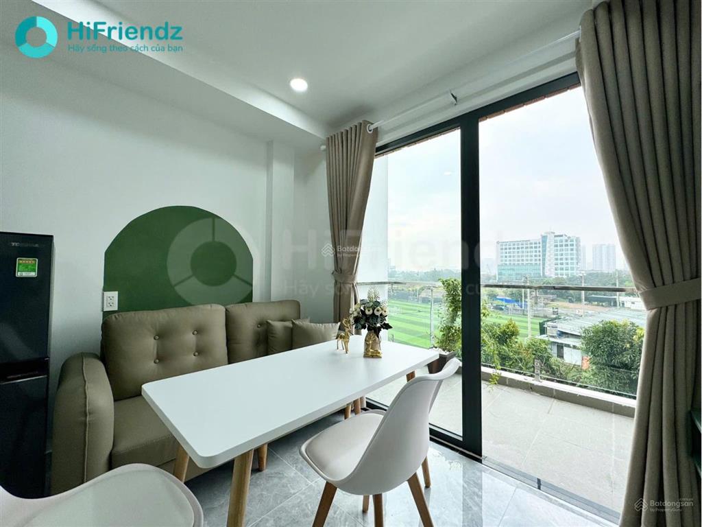 Cho thuê căn hộ 1pn ban công  thiết kế hiện đại có chỗ đậu oto