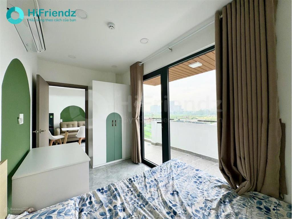 Cho thuê căn hộ 1pn ban công  thiết kế hiện đại có chỗ đậu oto