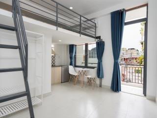 Căn hộ duplex balcony / cửa sổ thoáng ở được 3  4 bạn gần đh gtvt, umt, hutech