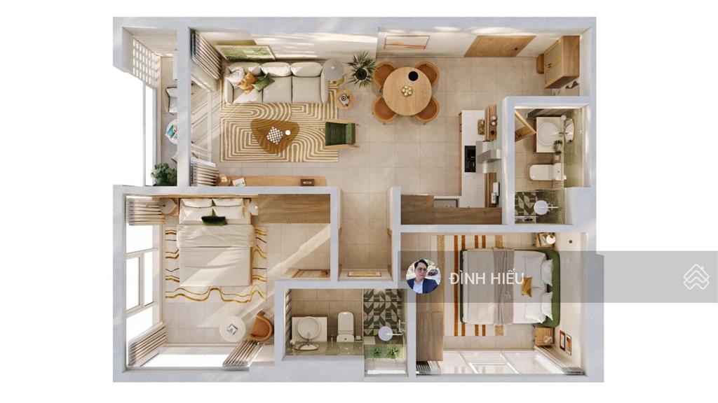 Hot! căn hộ 2pn 66m2 đầy đủ nội thất tại libera nha trang, tầng cao đẹp ngắm bình minh trên giường