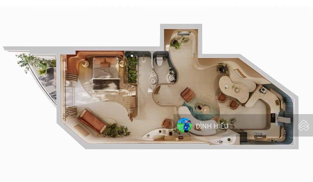 Bán 2 căn liền kề the paramont libera nha trang, 75m2 + 50m2, đầy đủ nội thất, hướng đông nam