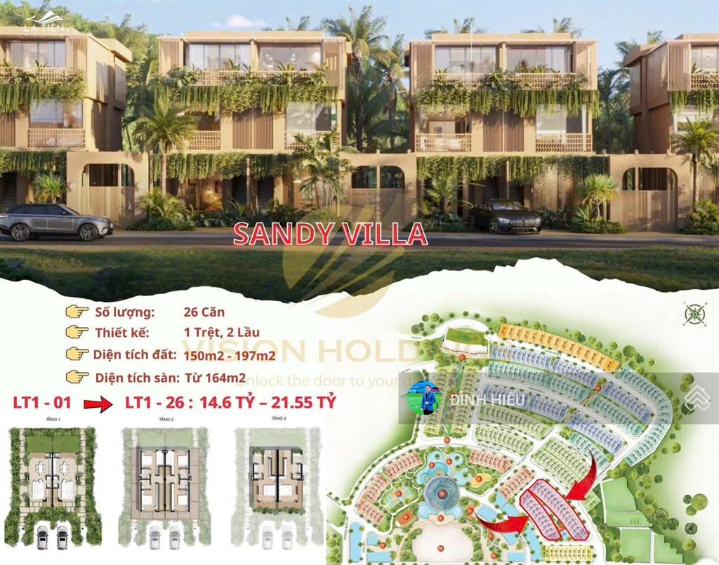 Bảng giá mới nhất la tiên villa  libera nha trang, diện tích 8x20m, đầy đủ nội thất