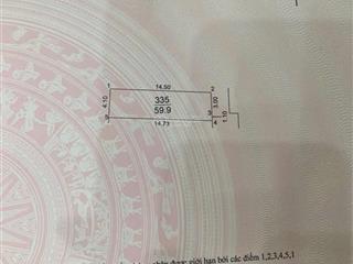 Chính chủ cần bán 60m2 đất, mặt tiền 4,10m = hậu. đường trước đất 3m. vị trí đầu cầu tứ liên