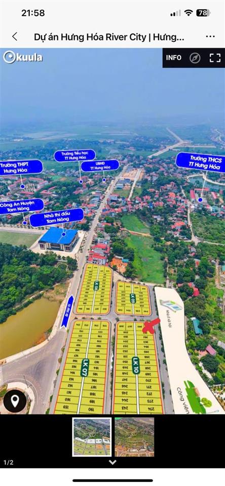 Chỉ từ 2 tỷ sở hữu ngay lô đất 85m2 cạnh chợ hưng hoá thông với ql 32 kinh doanh sầm uất