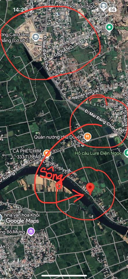 882m2. view sông.6.5tr/m2 ngang 30m.có 150m2 đất ở. kẹp con suối bên cạnh như lô 2 mặt tiền đường