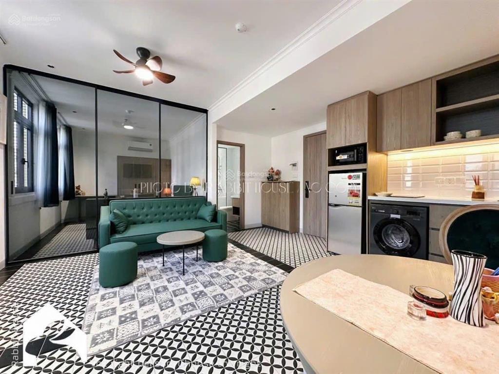 Căn hộ 1 phòng ngủ  đầy tiện nghi, nội thất sang trọng  khu dân trí cao  gần đh văn lang cs3