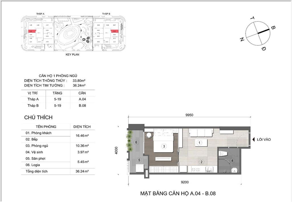 Bán căn hộ 1pn, 1vs tại cara river park, 1,65 tỷ, 36,24m2, view đẹp