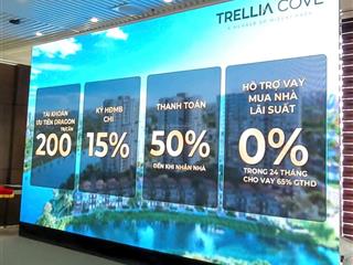 10 booking đầu tiên trellia cove (cc5) chiết khấu 11%, booking có hoàn lại + ls 4%, ký hđ chỉ 15%