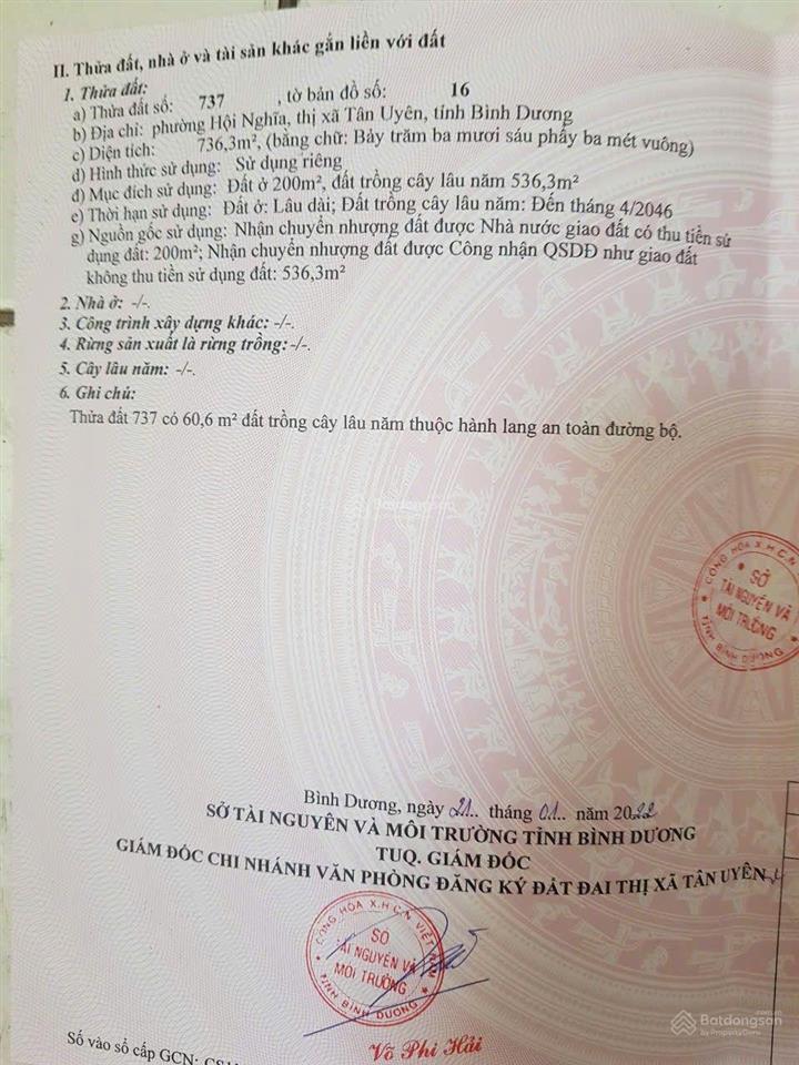 Chính chủ cần bán gấp lô đất thổ cư giá cực rẻ, tiềm năng cực lớn tân uyên, bình dương