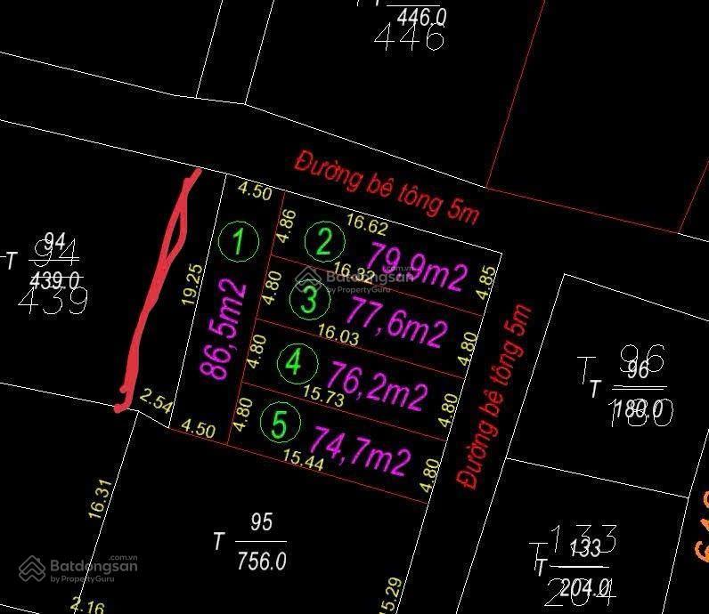 Bán đất, f0 nông trường tam thiên mẫu nghĩa đạo bắc ninh dt 86m2 mt hậu 4m50 ô tô thông dân cư đông