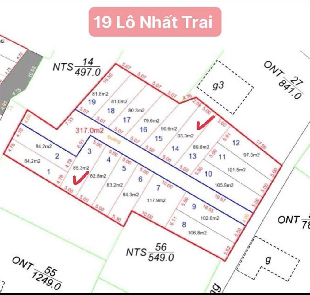 Bán đất cổng trường minh tân lương tài dt 83.5m2 mt hậu 5m ô tô thông 100m ra cổng trường c1 c2