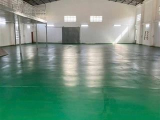 Cho thuê kho xưởng 1300m2, kho 1000m2, sân 300m2, cont 24h, pccc, nền epoxy, giá 95tr