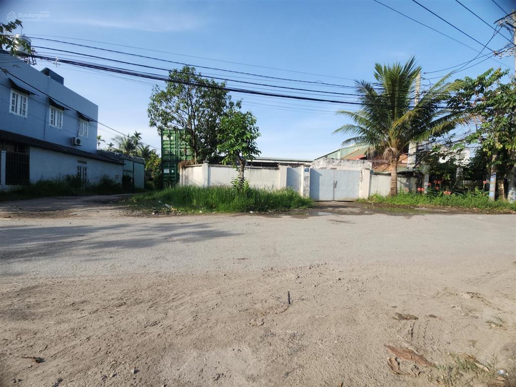 Bán lô đất thổ cư 817m2 góc 2 mặt tiền nhị bình 4, hóc môn, giá 17 tỷ tặng nhà xưởng