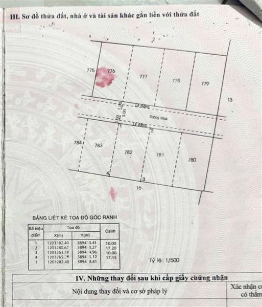 Bán lô đất thổ cư 172m2, lê thị kim, hóc môn, khu phân lô, giá 5,85 tỷ