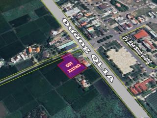 Bán đất tại ninh hiệp, ninh hòa mặt tiền ql1a đối diện kđt ninh giang giá 10tr/m2