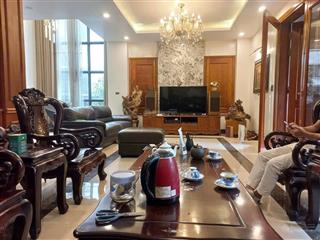 Biệt thự song lập 300m², sát công viên an hưng, hà đông  sân vườn, hồ cá, full nội thất gỗ đỏ