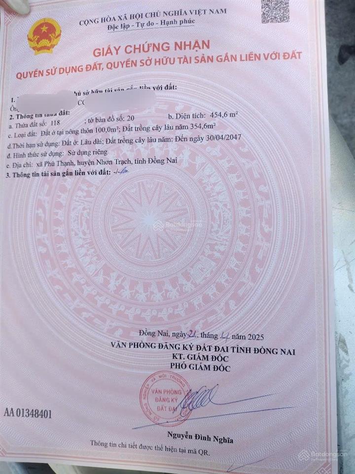 Chính chủ gửi bán lô đất hẻm bê tông 5m đường thông với vành đai 3