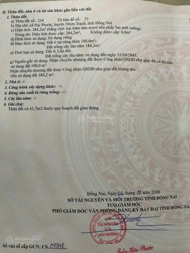 Bán nhà cấp 4 mặt tiền đường nhựa vườn chuối xã đại phước