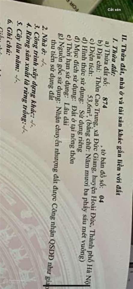 Đức giangđức giang,chính chủ bán đất ~54m ô tô tránh, gần chợ, gần bệnh viện, gần khu đô thị nam 32