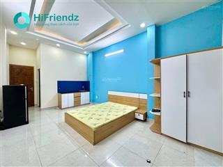 Phòng ngay trệt  diện tích hơn 30m2  full nội thất  mặt tiền đường gần cầu nguyễn văn cừ, q8
