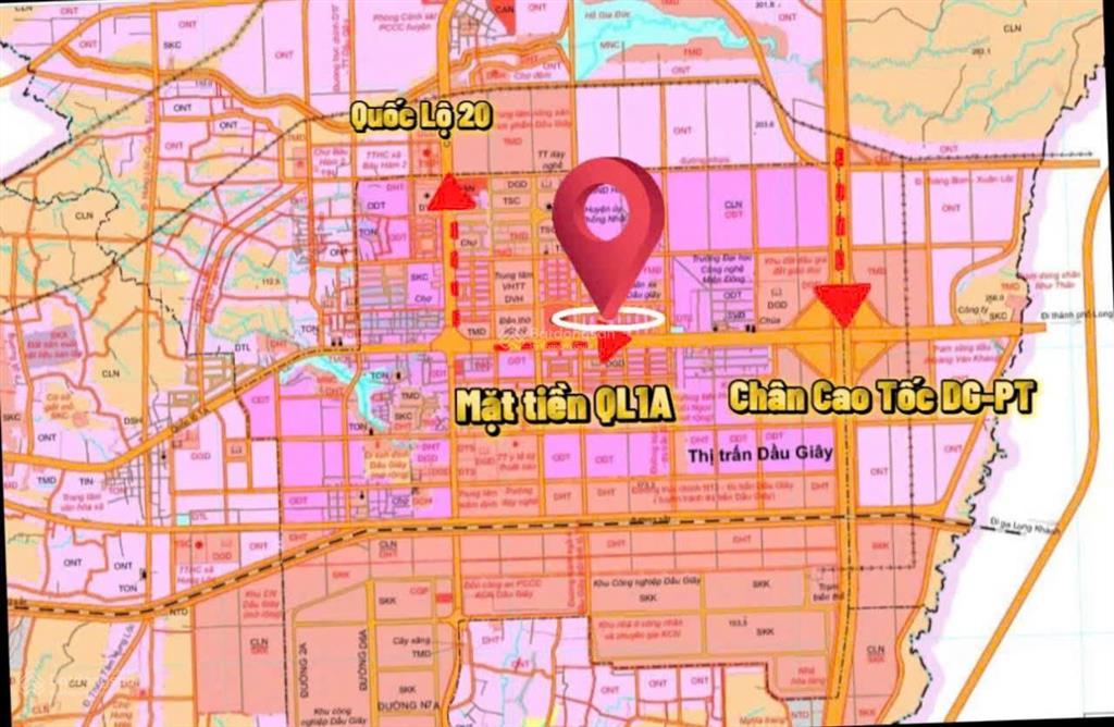 Đất nền  nhà phố chợ đầu mối dầu giây chỉ từ 19tr/m2  sổ hồng riêng  hỗ trợ vay 70%