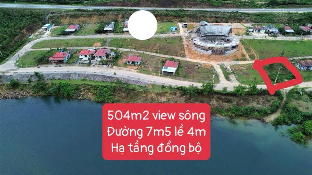 504m2! 2 mặt tiền trước sau view sông cu đê