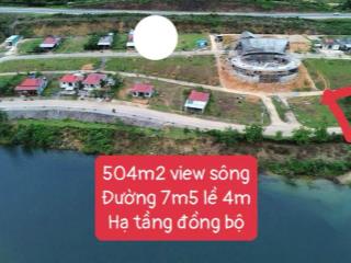 504m2! 2 mặt tiền trước sau view sông cu đê