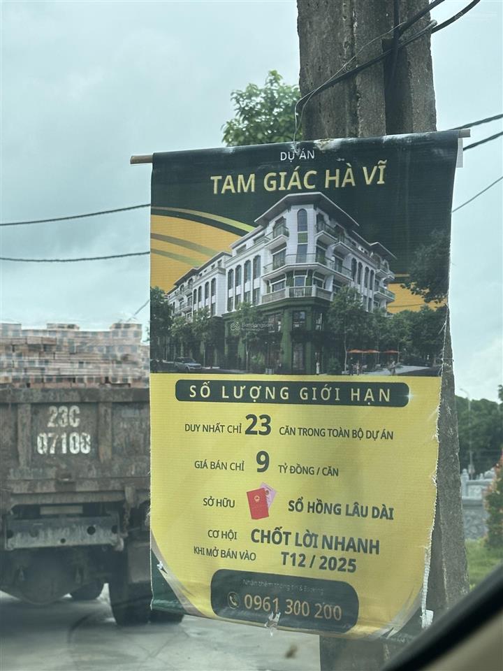Hơn 2 tỷ lô góc 2 mặt tiền 80m tại lê lợi, thường tín 0788 335 ***