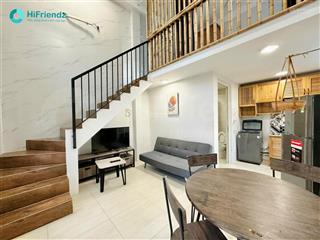 Cho thuê căn duplex + 1pn đầy đủ nội thất  ngay khu biệt thự bình an