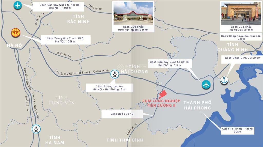 Bán đất cụm công nghiệp tiên cường 2, tp hải phòng từ 0,5ha 5ha