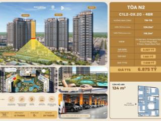 58tr/m2 cơ hội duy nhất mua căn 4 ngủ cao cấp, view nội khu và 3 bể bơi, tầng trung thấp, mát mẻ