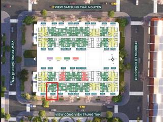  cần bán căn hộ 61,6m2  2 phòng ngủ, 2 vệ sinh hướng đông bắc. cạnh cty samsung thái nguyên.