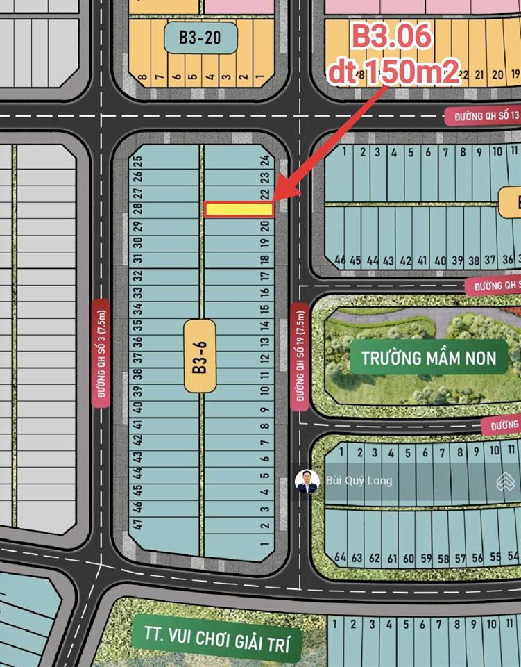 Chính chủ gửi bán đất nền dự án new green villa hội an dt 150m2 đường 7m5 giá 12tr/m2 (1.8 tỷ)