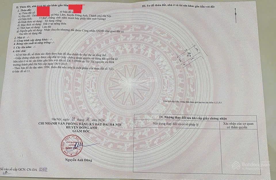 Siêu phẩm lô góc phúc thọ mai lâm đông anh