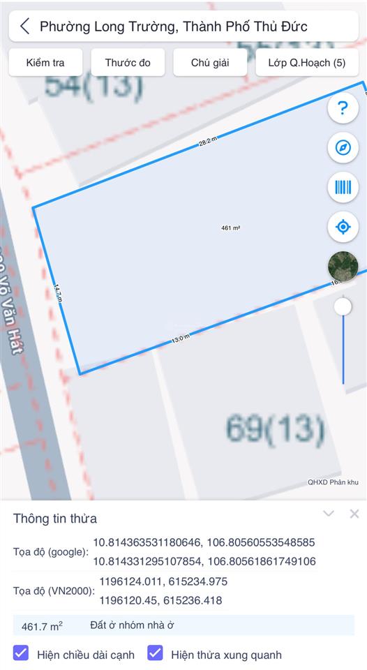 Đất xây căn hộ  nhà trọ  nhà vườn  ngay đại học marketing  cấp 3 long trường q9