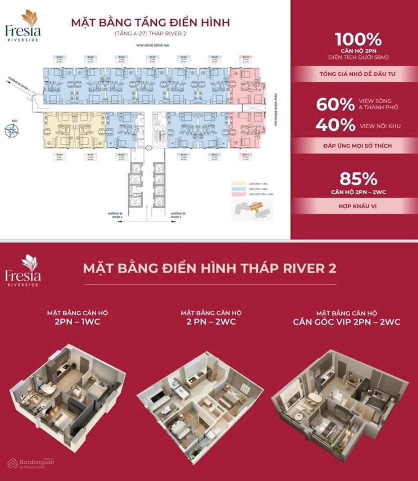 Sở hữu căn hộ fresia biên hoà chỉ 1,9 tỷ/căn.  e để đc chiết khấu bất ngờ