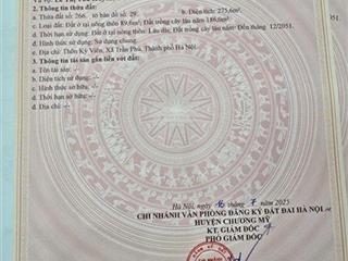 Chính chủ bán đất xã trần phú chương mỹ hà nội