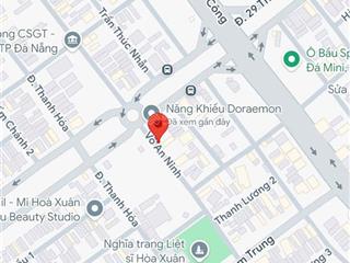 Bán đất đường 10.5m võ an ninh, hòa xuân  kẹp cống hiếm  sát góc 29/3  giá 6.8 tỉ tl