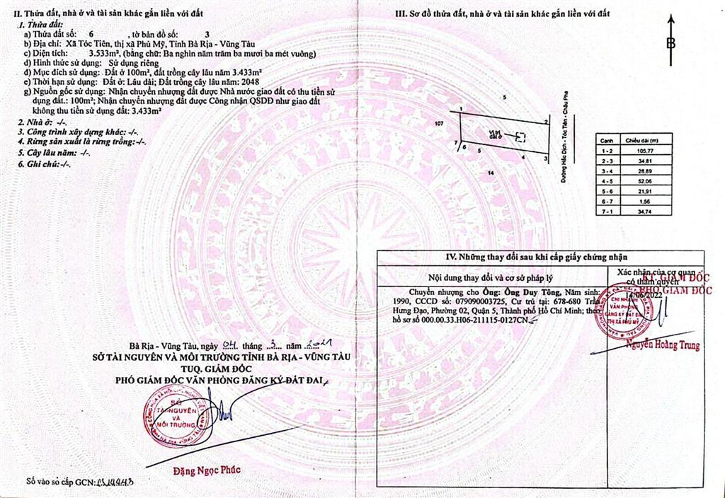 Chính chủ gửi bán lô đất mt đường chính vị trí kim cương hắc dịch tóc tiên đơn giá rẻ vị trí nét