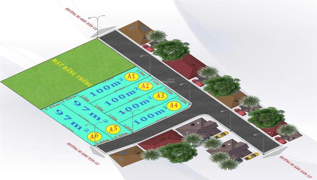 Lô a4 (100m² 2 tỷ 6) lô đẹp nhất dãy giá vẫn mềm