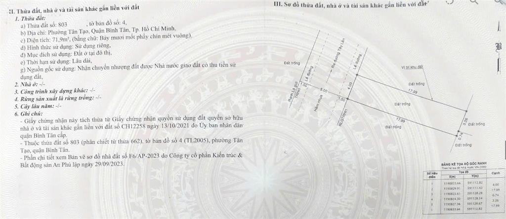 Đất giá tốt bán đất kpl hẻm 55 tây lân giá chỉ 60tr/m2