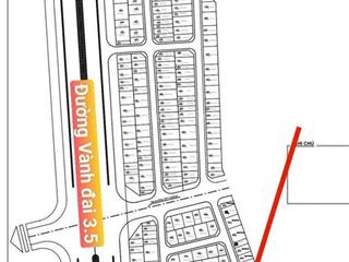 Bán lô 61,3m2 sát đường vành đai 3.5 gần hồ điều hòa và công viên, mặt tiền rộng, giá đầu tư