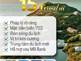 Bán đất mặt biển thôn mỹ hòa, vĩnh hải  nam khánh hòa( ninh thuận cũ)sổ hồng riêng,giá 15 triệu/m²